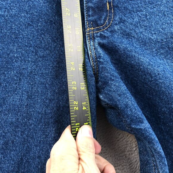 Carhartt Mens Work Jeans Size 46x30 Relaxed Fit Blue Denim B21DST Straight Leg - Picture 8 of 15